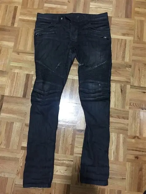 Pantalón Denim Biker Negro Hombre